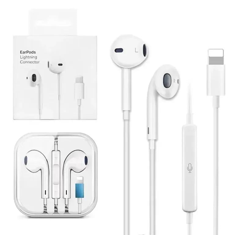 Wired Earphones Dual Mic Super Bass White AS Electro