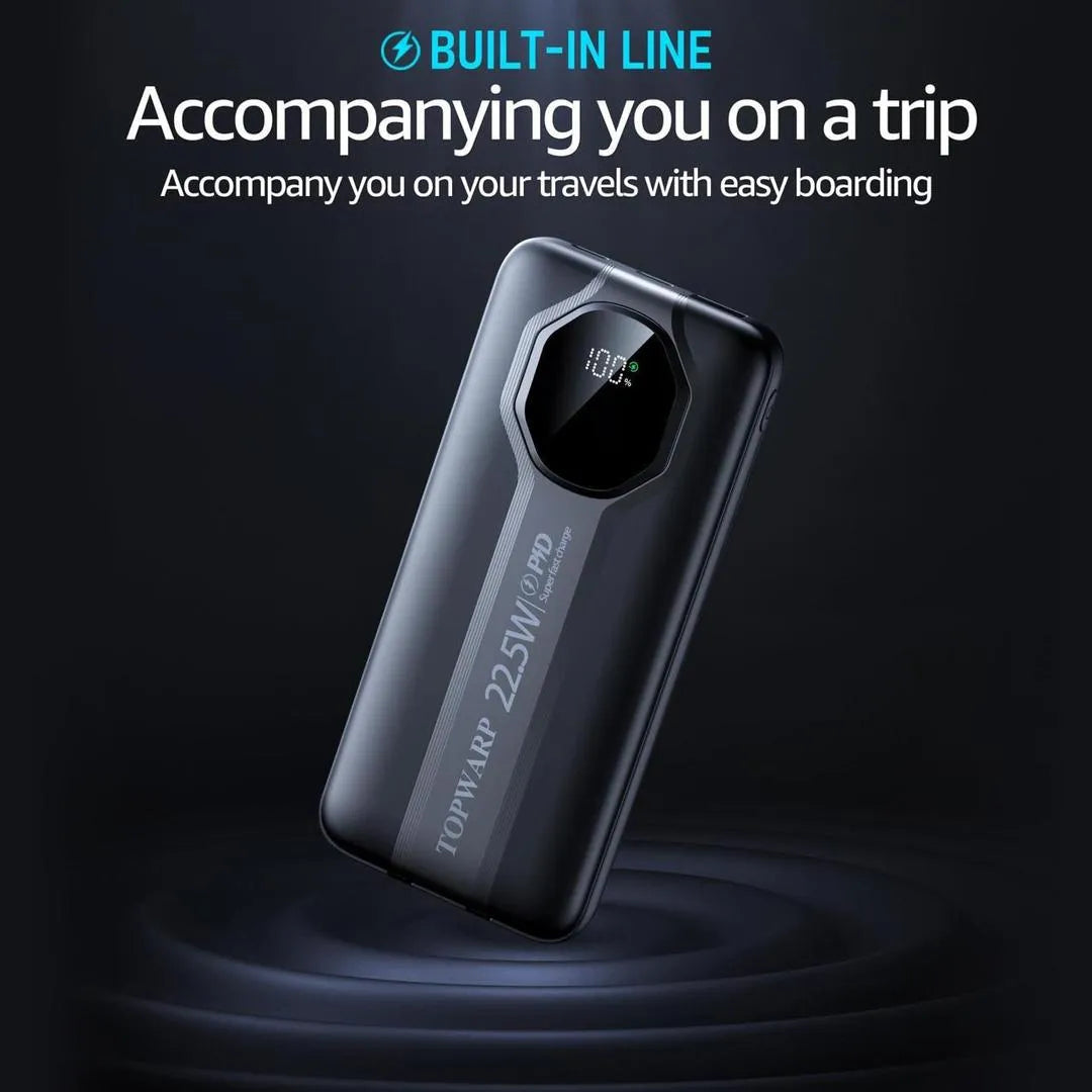20000mAh Power Bank 3 Port Fast Charging USB C Black AS Electro
