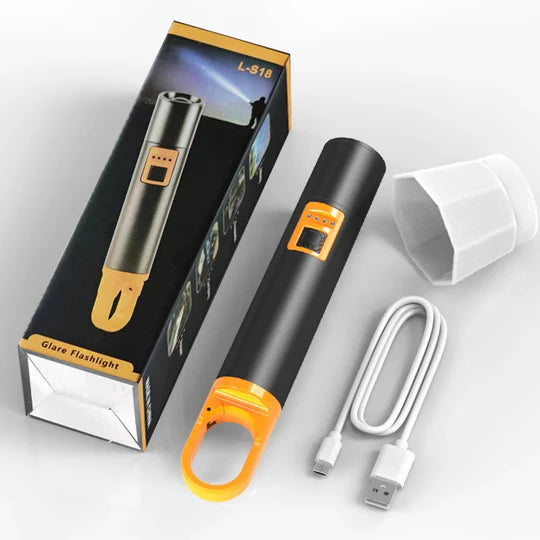 L-S18 Rechargeable LED Flashlight Power Bank Type C AS Electro