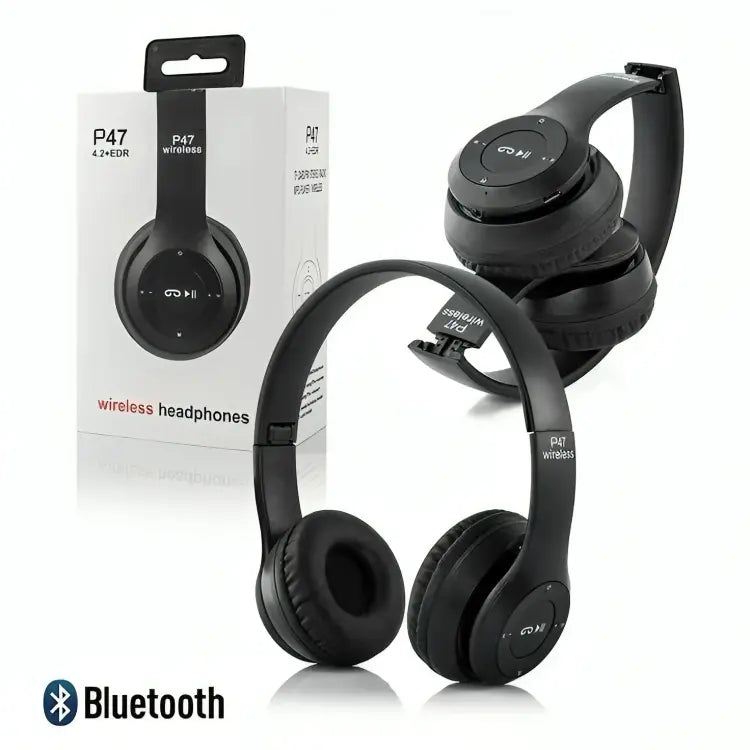 P47 Bluetooth Headset Stereo Bass Black AS Electro