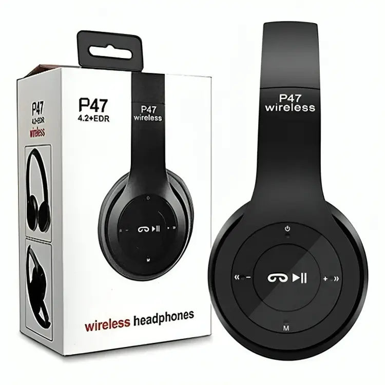 P47 Bluetooth Headset Stereo Bass Black AS Electro