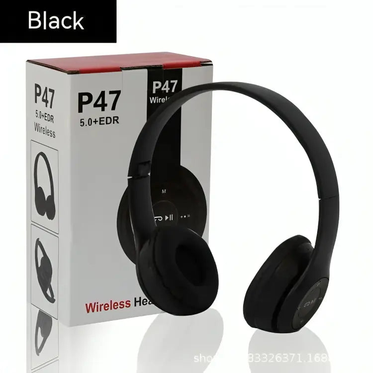 P47 Bluetooth Headset Stereo Bass Black AS Electro