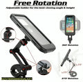 360 Rotation Bike Phone Holder Waterproof Mount Black AS Electro