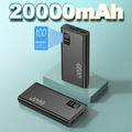 20000mAh Power Bank 65W Fast Charging 3 Port Black AS Electro