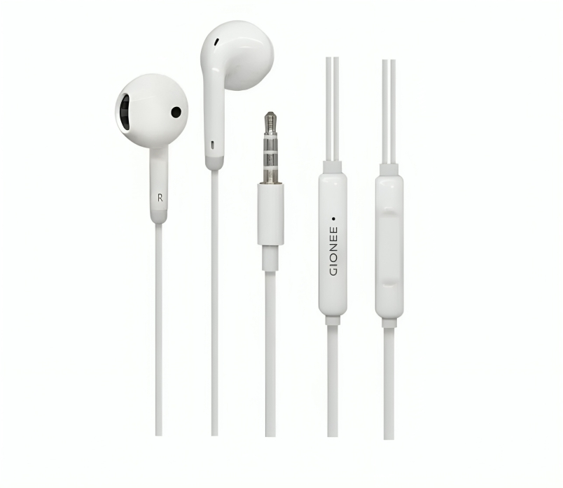 Wired Earphones with Mic Android White AS Electro