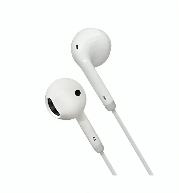 Wired Earphones with Mic Android White AS Electro