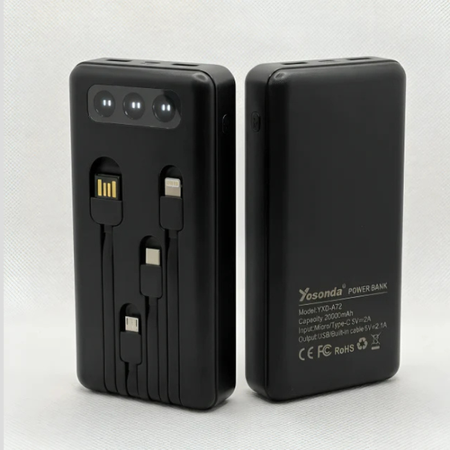 20000mAh Power Bank Fast Charging 3 Port USB-C Black AS Electro