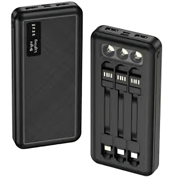 20000mAh Power Bank Fast Charging 3 Port USB-C Black AS Electro