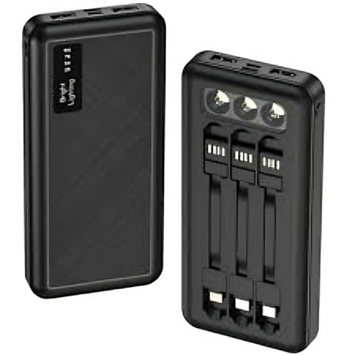 20000mAh Power Bank Fast Charging 3 Port USB-C Black AS Electro