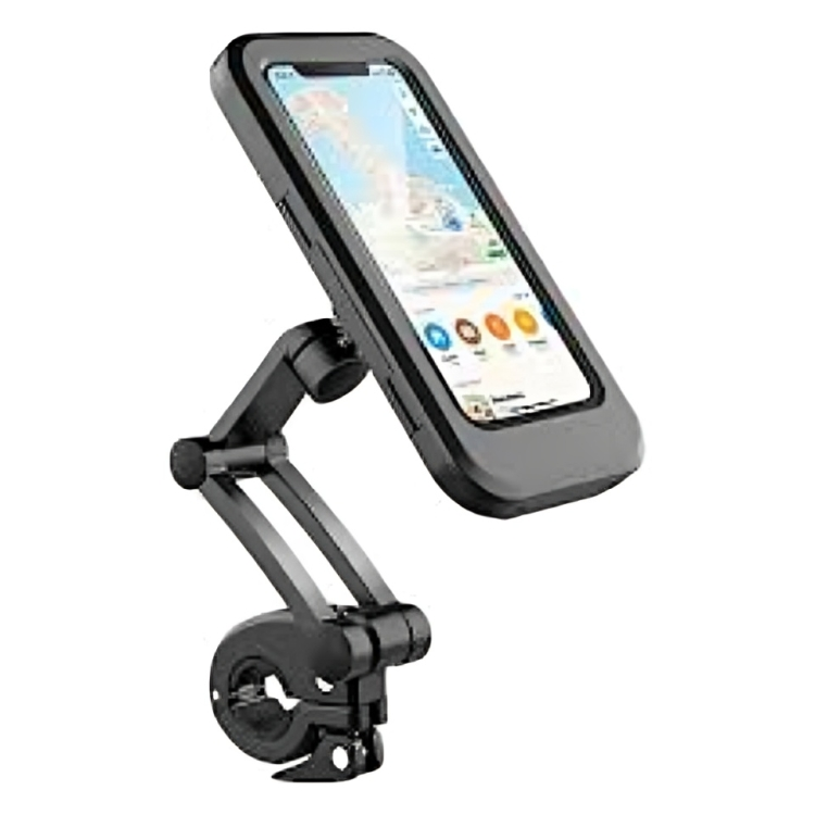 360 Rotation Bike Phone Holder Waterproof Mount Black AS Electro
