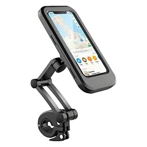 360 Rotation Bike Phone Holder Waterproof Mount Black AS Electro